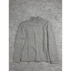 Vintage Escada Sweater Womens 36 Gray Turtleneck Wool Cashmere Knit Pullover